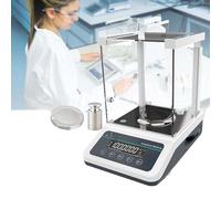 Laboratory Precision Balance, 0.0001g Resolution, Internal/External Calibration, with Windshield, 120g/220g Capacity, for Scientific Teaching & Lab Use