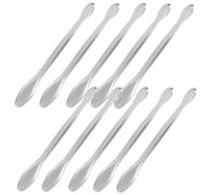 Laboratory Steel Spoon 10pcs Silver Set Stainless Sampling