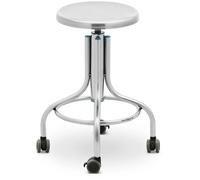 Laboratory Stool on Castors Stainless Steel 100 kg - Laboratory Accessories by Steinberg Systems