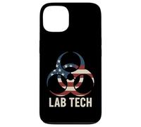 Laboratory Tech Hazard Sign USA Flag Medical Tech Case for iPhone 13