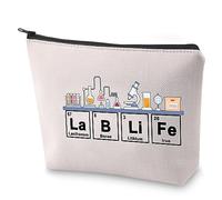 Laboratory Technician Cosmetic Bag Microbiology Gift Lablife Makeup Bag Chemistry Teacher Gift (Lablife)