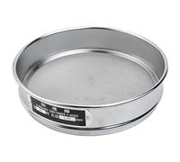 Laboratory Test Sieve 20cm Stainless Steel Mesh Screen Standard Aperture 10-100 Mesh for Grain Powder Soil Analysis Chrome Plated Frame(40 Mesh)