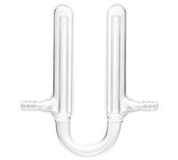 Laboratory U-Shape Glass Gas Bubbler Borosilicate Glass Oil Bubbler Chemistry Lab Glassware (OD 28mm)