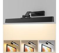 LABOREDUCER Picture Lights for Wall,5000mAh Battery Operated Picture Lights with Remote,Rechargeable Picture Light Indoor Dimmable & 3 Color Temps for Dartboard Frame Gallery Display Art