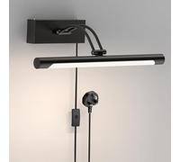 LABOREDUCER Plug in Picture Light for Wall Black,36cm Night Light LED Wall Sconces for Pictures,Dart Board Lights Wall Lights for Dartboard Mirror Frame Gallery (Black)