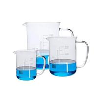 Labotatory 400 500 600 800 1000mL Labotatory Borosilicate 3.3 Glass Beaker with Handle Lab Scale Measuring Cup(500mL)