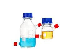 Labotatory Reactor Microbial Fuel Electrolysis Cell Replenishment Bottle 100/250/500/1000/2000ml Sampling Fermentation Feed Bottle(500ml four ways)