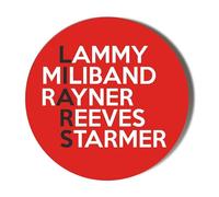 Labour Party - MP'S Names -Liars RED Background - 10 x 49mm Stickers