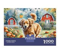 Labradoodle 1000 Pieces Eco-friendly Paper Sturdy Cardboard Jigsaw Puzzle Set Adorable Pet Impossible Hard Difficult Birthday Toy Puzzles Gifts for Family, Friends 52x38cm/1000pcs