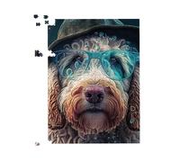 Labradoodle Dog Splashart Jigsaw Puzzle Warren Reed - Designer Multi 500 Piece