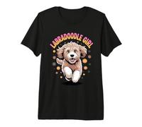 Labradoodle Girl Cute Cartoon Dog Owners Womens Labradoodle Premium T-Shirt