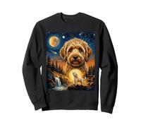 Labradoodle Howling To The Moon Vintage Dog Sweatshirt