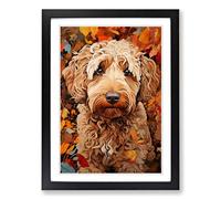 Labradoodle Informel No.2 Framed Print | A2 Black Framed Wall Art | Ready to Hang | Modern Nature Picture | Living Room Bedroom Lounge Office