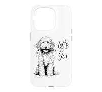 Labradoodle “Let’s Go!” Design - Happy Doodle Design Case for iPhone 15 Pro