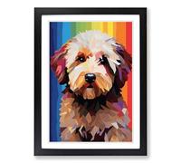 Labradoodle Minimalism No.3 Framed Print | A2 Black Framed Wall Art | Ready to Hang | Minimalist Nature Picture | Living Room Bedroom Lounge Office