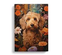 Labradoodle Renaissance Art Canvas Wall Art Print 30x20 Inch