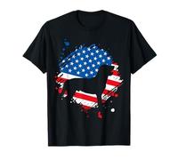 Labradoodle Vintage American Flag T-Shirt