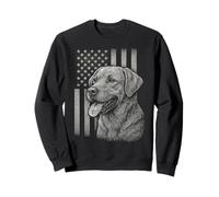 Labrador American Flag 4th of July Patriotic Dog Love Sweatshirt