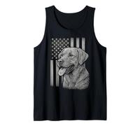 Labrador American Flag 4th of July Patriotic Dog Love Tank Top