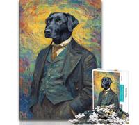 Labrador Art 1000 Piece Jigsaw Puzzles for Teenagers,Learning Educational Toy for Is Ideal As A Gift for The Whole Family 50x75cm