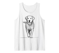 Labrador Art Dog Lover Minimal Line Drawing Tank Top