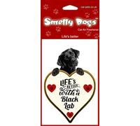 Labrador Black Lab Dog Gift - 1 pc of Smelly Dogs Heart Shaped Car Air Fresheners. Each freshener individually packaged