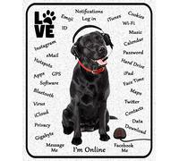 Labrador Black Lab Dog Lovers Gift. Unique non-slip Mouse Mat for Office and Home.