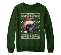 Labrador Christmas Jumper Great Puppy Xmas Sweatshirt Festive Unisex Sweater, S, Bottle