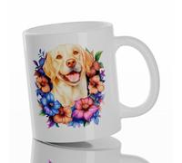 Labrador Coffee Mug - 11oz Ceramic Dog Breed Gift Cup - Black, Yellow, Chocolate Designs - Dishwasher & Microwave Safe (Yellow)