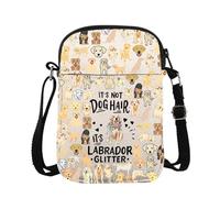 Labrador Dog Cross Body Bag It's Not Dog Hair It's Labrador Glitter Messenger Bag Labrador Mama Mom Owner Shoulder Bag (Labrador CB)