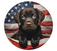 Labrador Dog Jigsaw Puzzles Puzzle for Adults Kids. 1000 Piece Whimsical Challenge Toy Educational Games Home Decoration for Educational Games Gifts 1000pcs (67.5x67.5cm)