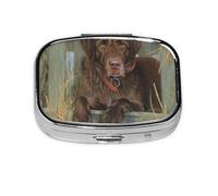 Labrador Dog Lab Chocolate,Meta Pill Box 2 Compartment Medicine Case,Portable Organizer,Rectangle Meta Portable Organizer Pill Box 278 Compartment Medicine Case