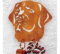Labrador Dog Lead Hook Holder Retriever Pet Leash Coat Hanger Accessories Collar Wall Storage Lover Owner Gift Puppy Birthday Present Dog Portrait Ornament (Dog Lead Hook - Natural Oxidised)