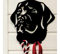 Labrador Dog Lead Hook Holder Retriever Pet Leash Coat Hanger Dog Accessories Collar Wall Storage Dog Lover Owner Gift Puppy Birthday Present Dog Portrait Ornament (Dog Lead Hook - Black Paint)