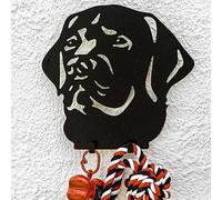 Labrador Dog Lead Hook Holder Retriever Pet Leash Coat Hanger Dog Accessories Collar Wall Storage Dog Lover Owner Gift Puppy Birthday Present Dog Portrait Ornament (Dog Lead Hook - Black Paint)