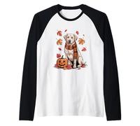 Labrador Dog Lover Pumpkin Fall Autumn Thanksgiving Raglan Baseball Tee