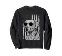 Labrador Dog Patriotic Lab Dad American Flag 4th of July USA Sweatshirt