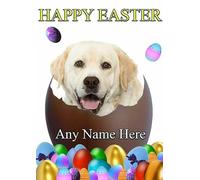Labrador Dog personalised Easter Greeting Card Mum Dad Nan Friend refSe1