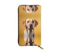 Labrador Dog Portrait Patterned Leather Long Wallet (7.5 * 4.1 inches) | Extra Large Multi-Function Compartment | Great Gift