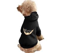 Labrador Dog Sleeping on Hammock Warm Dog Hooded Sweatshirt with Hat Soft Pet Pullover Clothes for Small Medium Large Pets