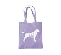 Labrador Dog Tote Bag - lavender purple One Size