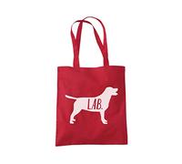Labrador Dog Tote Bag - red One Size