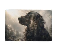 Labrador Double Exposure Short Pile Rug 150 X 100 Cm, Soft New Year Gift | Seasonal home styling with bedside rug, soft underfoot feel; for bedroom floor styling