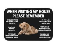 Labrador Front Door Mats Welcome Dogs When Visiting My House Please Remember Doormat Welcome Mats Entrance Floor Mat Funny Bathroom Rugs Non-Slip Resist Dirt Area Rugs Carpet for Indoor Outdoor