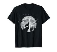 Labrador Full Moon At Night - Dog Lover Owner Labrador T-Shirt