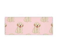Labrador Golden Retriever Dog,Mouse Pad Large Desk Pad Computer Keyboard Mouse Mat With Non Slip Rubber Base 30 x 80 cm