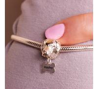 Labrador Head Silver Charm Bead - Personalised