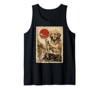 Labrador Howling Vintage Ukiyo-e Japanese Art Tank Top