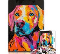 Labrador Jigsaw Puzzles for Adults Teenagers Jigsaws Puzzle,Help The Brain Exercise Addictive Toys to Cultivate Patience A Work of Art (50x75cm)