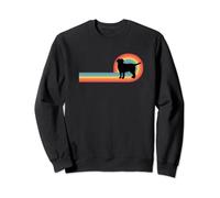 Labrador Lab - 70s Retro Rainbow Dog Pet Owner Cute Black Sweatshirt